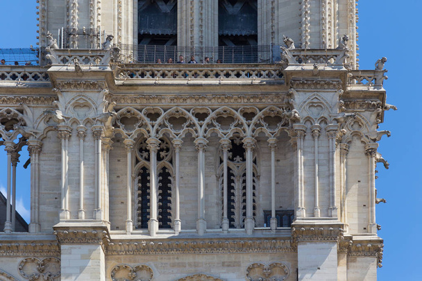 View of the famous Notre-Dame de Paris church. - Foto, Imagem