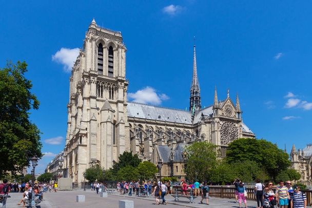 View of the famous Notre-Dame de Paris church - Photo, image