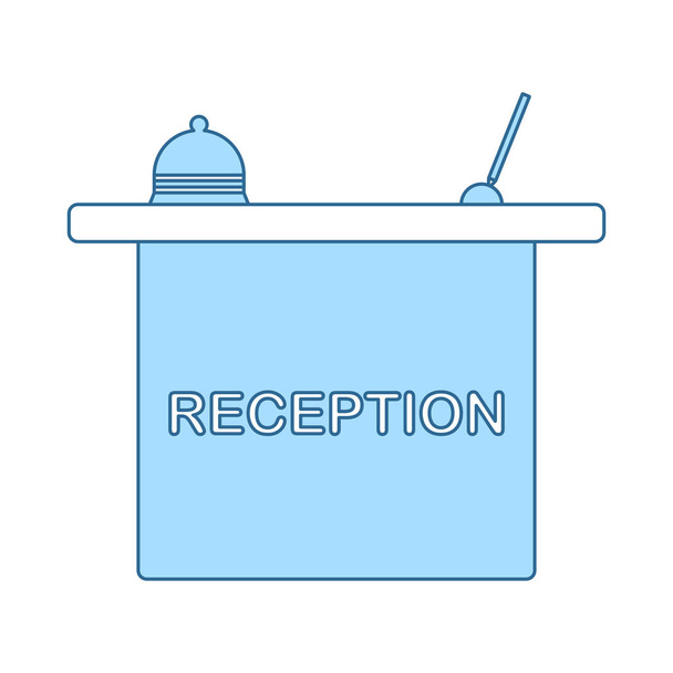 Otel Resepsiyon Masası simgesi - Vektör, Görsel