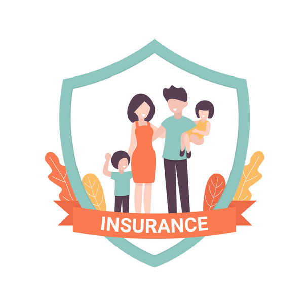 insurance family - Vector, Image
