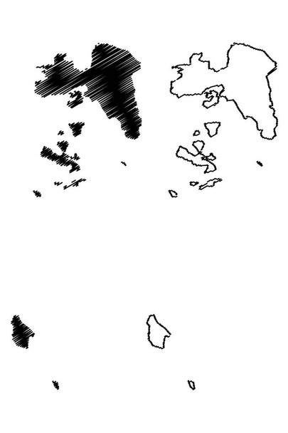 Περιφέρεια Αττικής (Ελλάδα, Ελληνική Δημοκρατία, Hellas) Χάρτης εικονογράφηση διανυσματικού σχεδίου, σκίτσο του σκαριτσίσματος Αττικής Χάρτης - Διάνυσμα, εικόνα