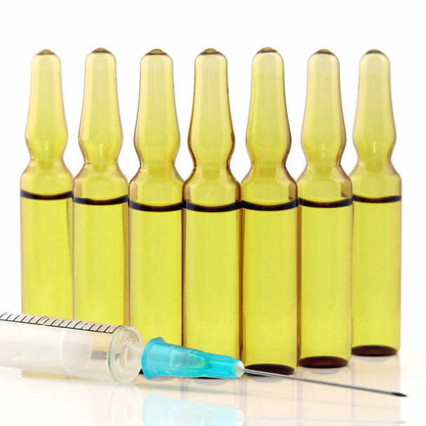 medical vials for injection drug. medical pharmaceutical industr - Photo, Image