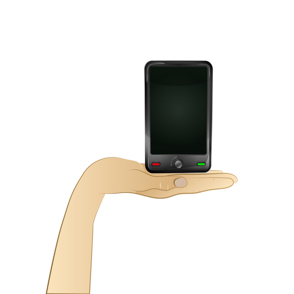 あなたの手のベクトルでスマート フォン技術 - ベクター画像