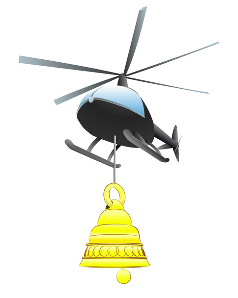 大きな鐘ベクトルのヘリコプター輸送 - ベクター画像