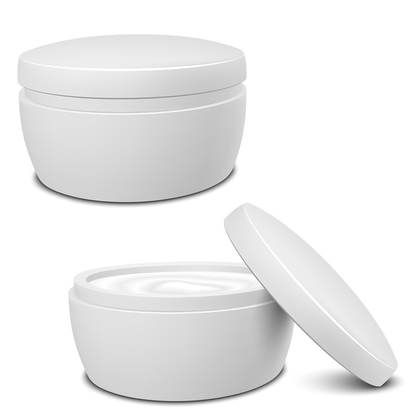 crème container - Vector, afbeelding