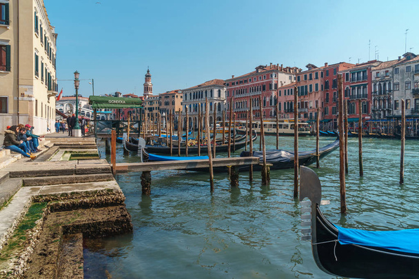 Venice, Italy - 15.03.2019: View of Canal Grande. Various boats  - Фото, зображення