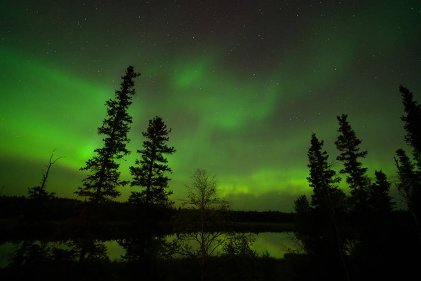 Yellowknife, Canada-agosto, 2019: Aurora borealis o aurora boreale osservata a Yellowknife, Canada, il agosto 2019
 - Foto, immagini