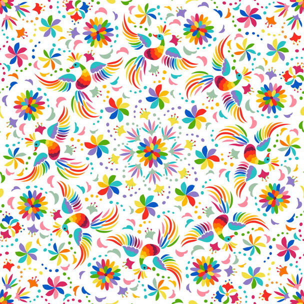 Mexican rainbow seamless pattern - Vector, Imagen
