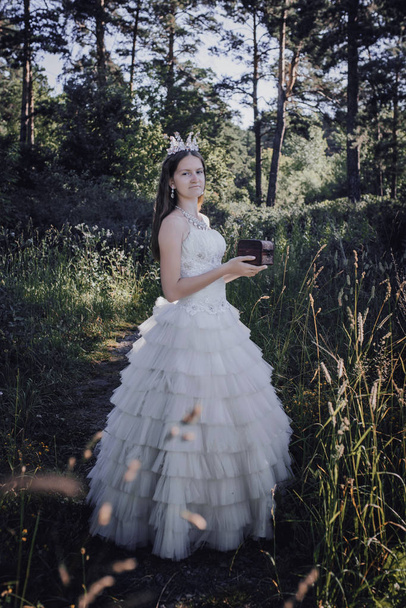 princess in a pine forest - Фото, изображение