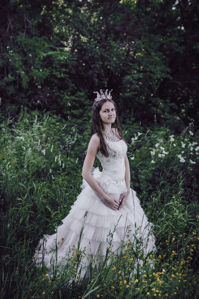 princess in a pine forest - Zdjęcie, obraz