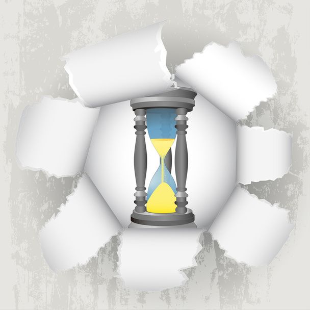 torn paper revelation of time running vector - Vector, Image
