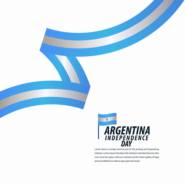 Happy Argentina svátek nezávislosti, titulní obraz, ilustrace návrhu šablony vektorové skládanky - Vektor, obrázek