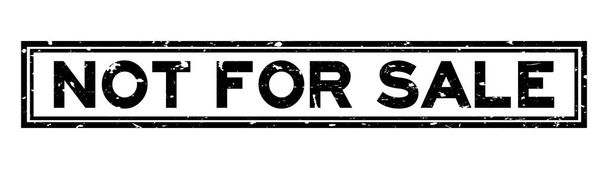 Grunge fekete nem eladó szó négyzet gumi pecsét bélyegző fehér alapon - Vektor, kép