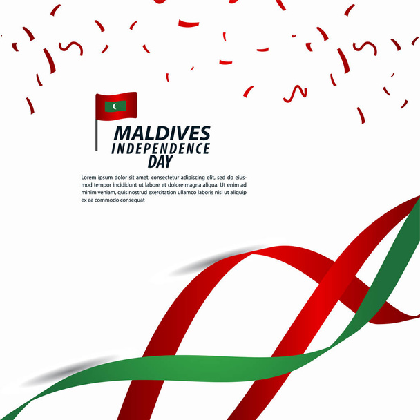 Maledivy den nezávislosti návrh předlohy šablony ilustrace obrázek - Vektor, obrázek