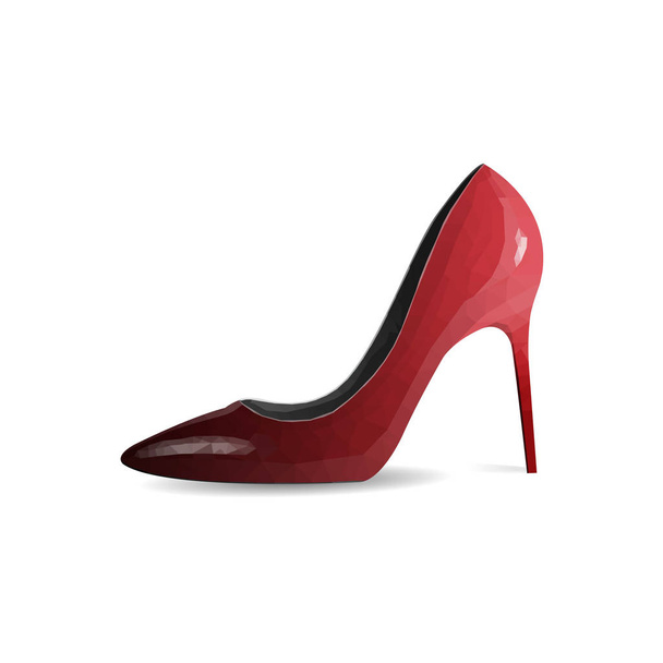 Donna rossa scarpa isolata su sfondo bianco
. - Vettoriali, immagini