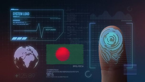 Tiskový systém pro biometrické vyhledávání prstu. Banglades - Fotografie, Obrázek