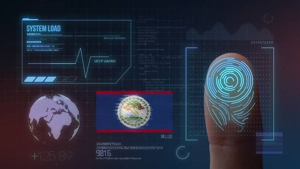 Identificatiesysteem voor biometrische scans met vingerafdrukken. Belize na - Foto, afbeelding
