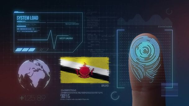 Biometrisches Identifikationssystem für Fingerabdrücke. Brunei na - Foto, Bild