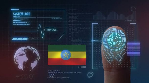 Système d'identification par balayage biométrique des empreintes digitales. Éthiopie
  - Photo, image