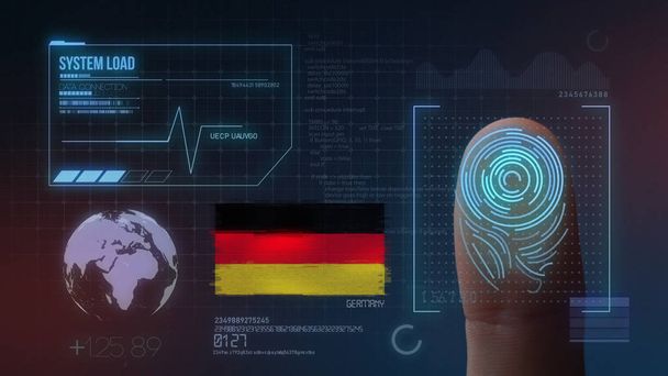 Finger Print Biometric Scanning Identification System. Germany N - Photo, Image