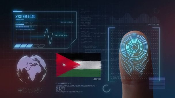 Biometrisches Identifikationssystem für Fingerabdrücke. jordanisches na - Foto, Bild