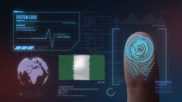 Biometrisches Identifikationssystem für Fingerabdrücke. nigeria n - Foto, Bild