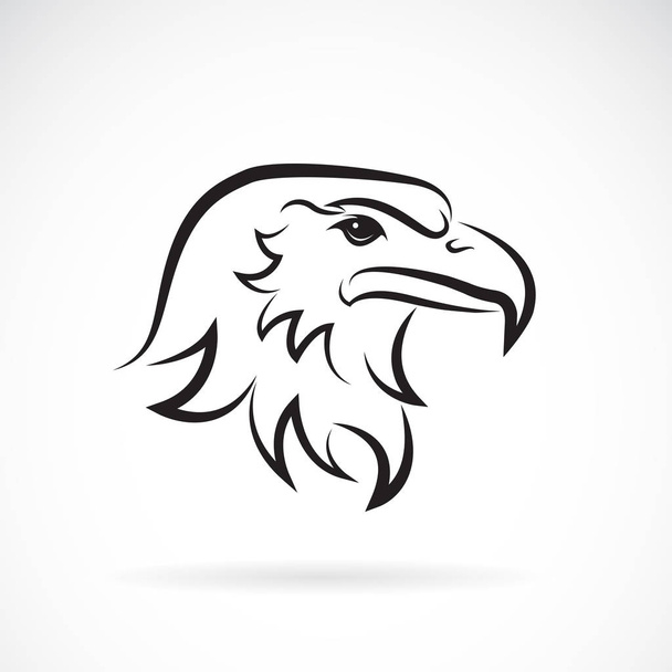 Vector de un diseño de cabeza de águila sobre fondo blanco. Pájaro
. - Vector, imagen
