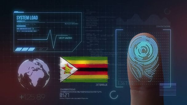 Identificatiesysteem voor biometrische scans met vingerafdrukken. Zimbabwe  - Foto, afbeelding