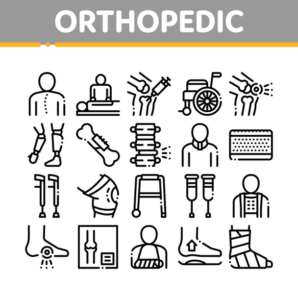 Insieme di icone vettoriali degli elementi di raccolta ortopedica - Vettoriali, immagini