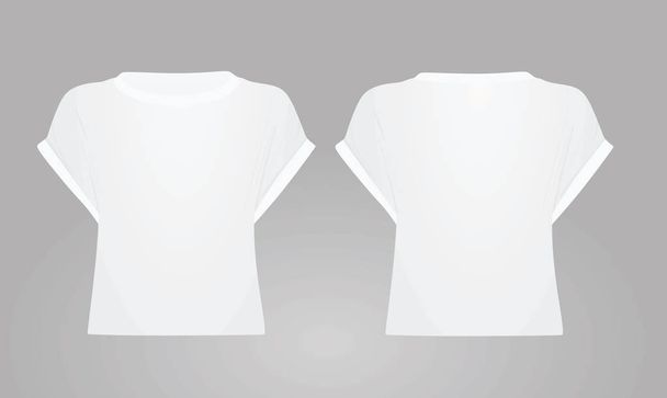 Camiseta de mujer blanca. ilustración vectorial
 - Vector, imagen