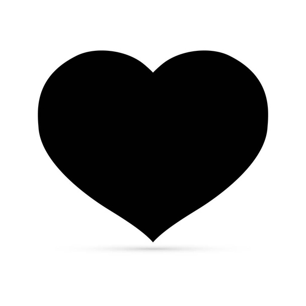 Mustan sydämen ikoni. Ystävänpäivän kyltti. Rakkauden symboli. Vektoriesimerkki
. - Vektori, kuva