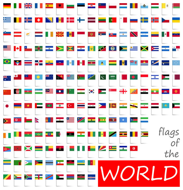 tous les drapeaux de pays du monde
 - Vecteur, image