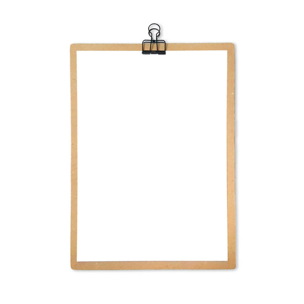 Wit papier blad op Klembord mockup - Foto, afbeelding