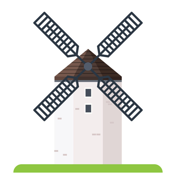 moulin à vent plat
 - Vecteur, image