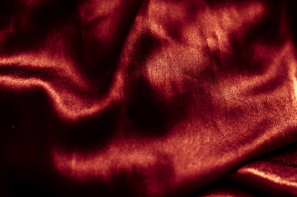 Luxury dark bronze silk background texture, holiday glamour abst - Фото, зображення