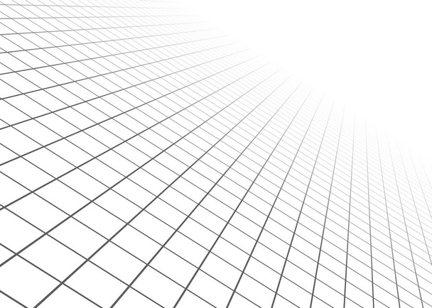 Perspectiva de fondo de cuadrícula. Una hoja en una jaula que se extiende en la distancia en un ángulo. Ilustración vectorial
 - Vector, Imagen