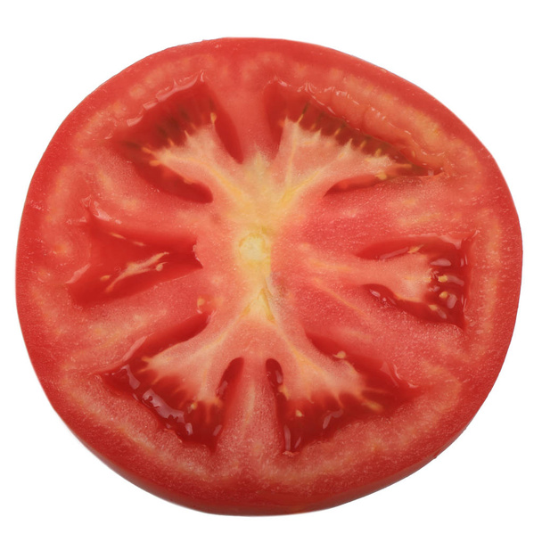 Closeup of tomato isolated on white background  - Foto, Bild