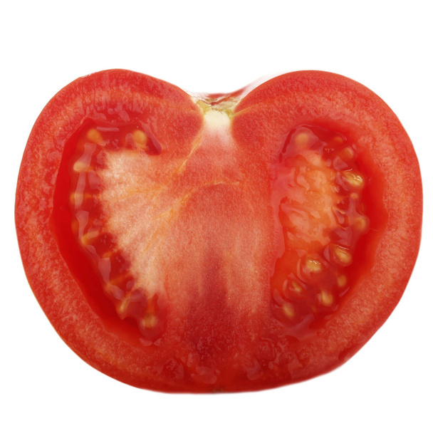 Closeup of tomato isolated on white background  - Foto, Imagen