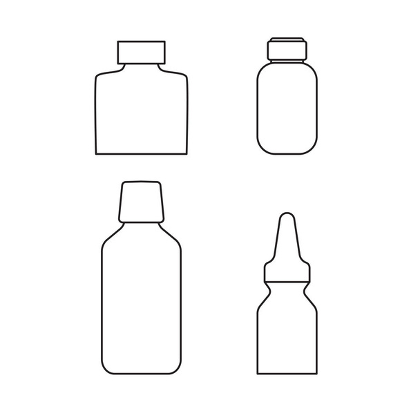 conjunto de garrafas de medicina- ilustração vetor
 - Vetor, Imagem