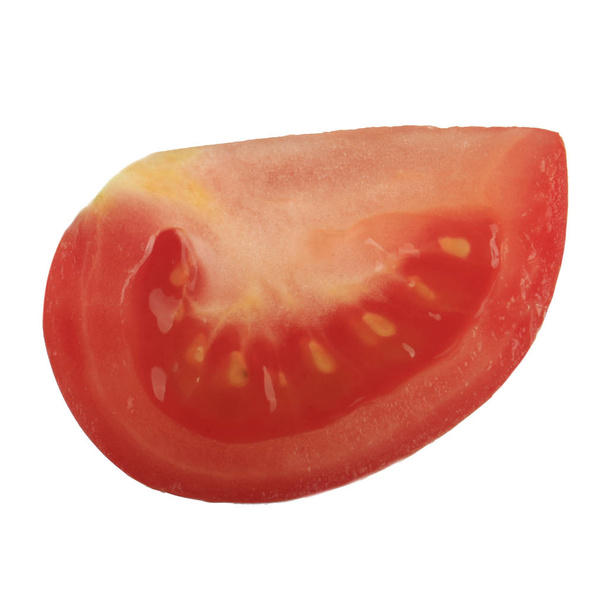 Closeup of tomato isolated on white background  - Foto, imagen