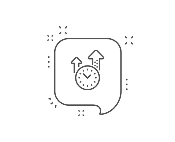 Time management line icon. Clock sign. Watch. Vector - Vetor, Imagem