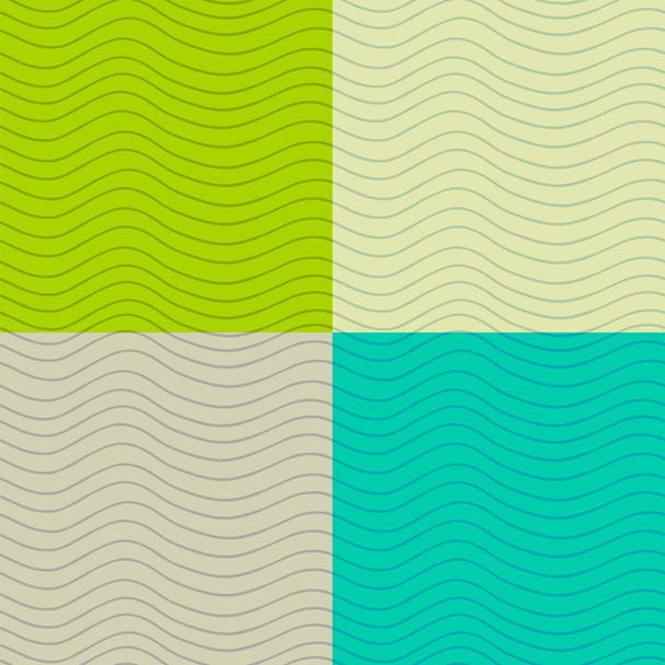 Wavy seamless patterns set - Vector, Image