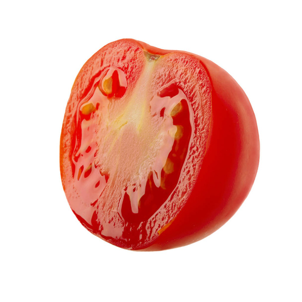 fresh sliced tomato isolated on white background - Fotó, kép