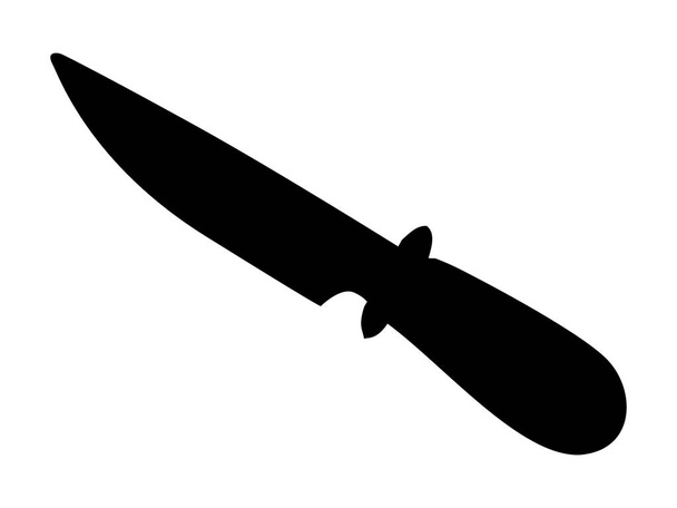 silhouette of kitchen knife - ベクター画像