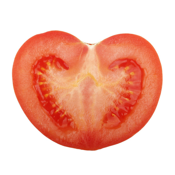 Closeup of tomato isolated on white background  - 写真・画像