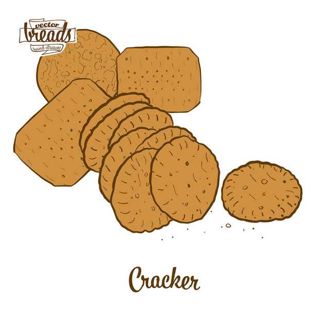 Desenho colorido de pão de biscoito
 - Vetor, Imagem