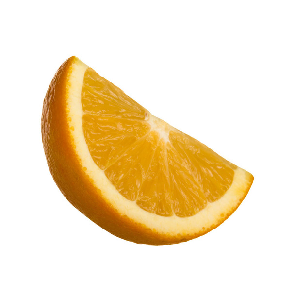sweet ripe orange isolated on white background, close-up   - Фото, изображение
