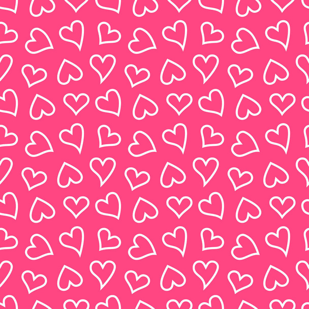 Valentine's Day Pink Seamless Vector Patterns. - Διάνυσμα, εικόνα