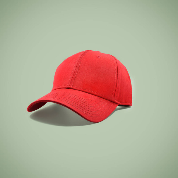 Fashion and sports red cap isolated  - Photo, Image