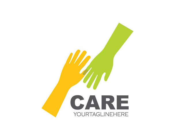 Значок векторного логотипа Hand Care - Вектор,изображение